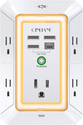 Wall Charger, Surge Protector, QINLIANF 5 Outlet Extender with 4 USB Ports