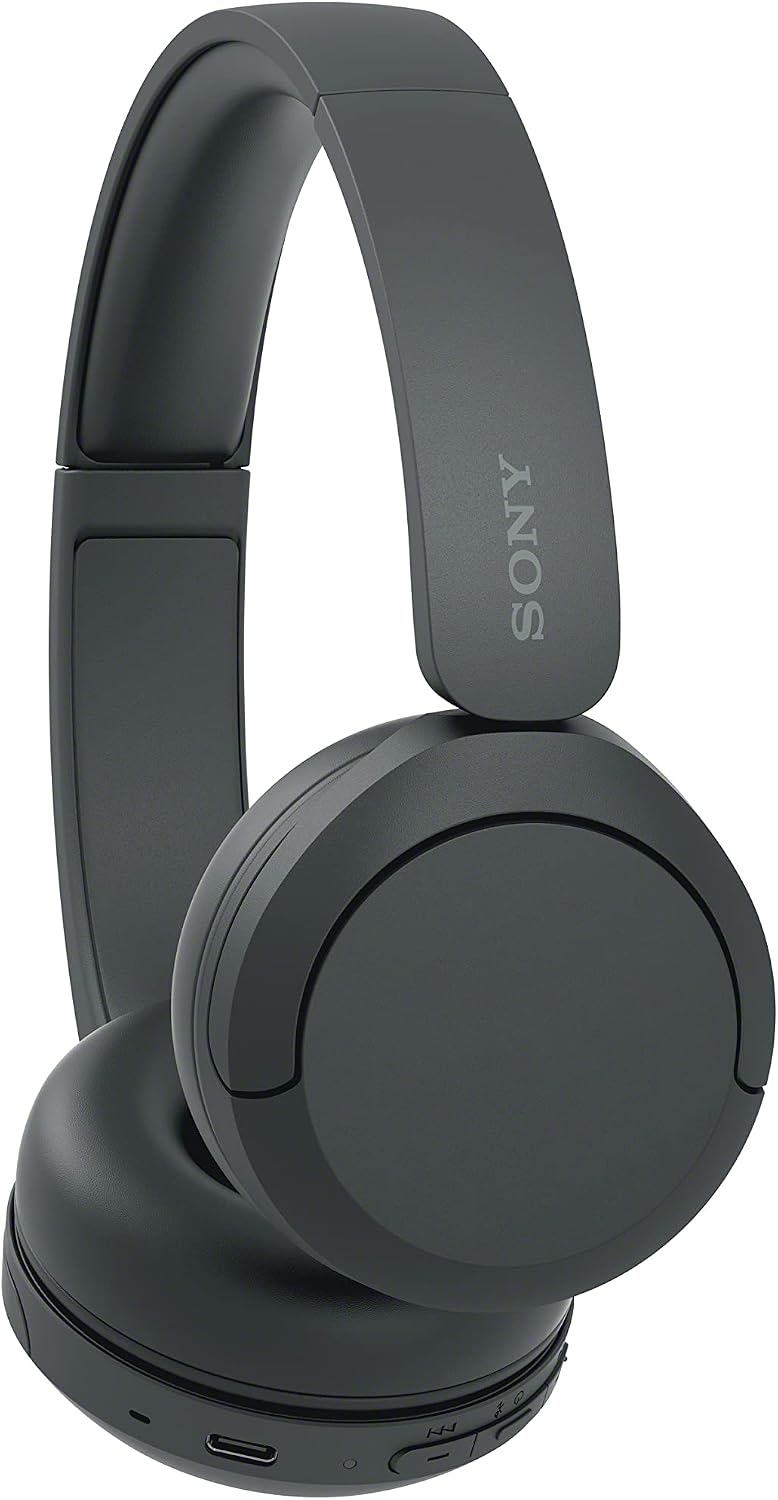 Sony WH-CH520 Wireless Bluetooth On-Ear Headphones, Lightweight Design, Up to 50 Hr Battery Life, Quick Charge, EQ, Clear Call Quality, iOS & Android, Black