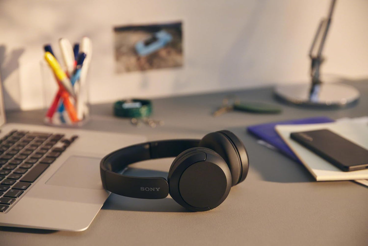 Sony WH-CH520 Wireless Bluetooth On-Ear Headphones, Lightweight Design, Up to 50 Hr Battery Life, Quick Charge, EQ, Clear Call Quality, iOS & Android, Black