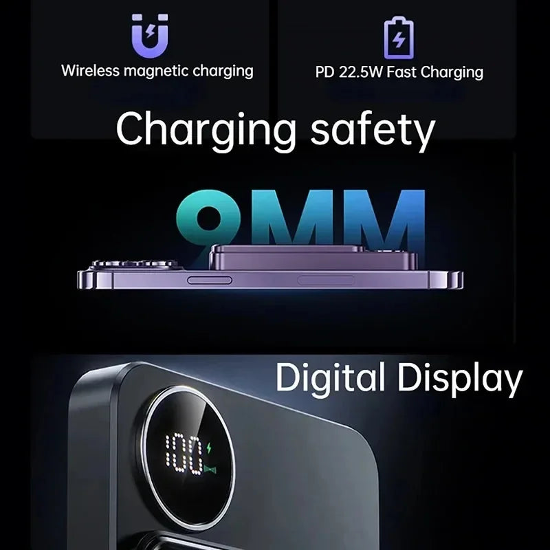 Magnetic Wireless Power Bank for Fast Charging